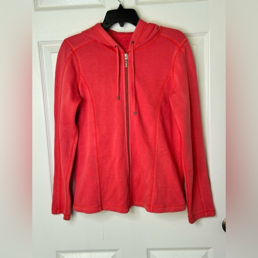 Tommy Bahama Women's Coral Full Zip Cotton Relax Hoodie Jacket Size Small
